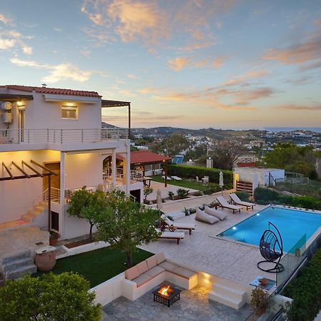 Spacious Villa With Private Eco-Pool And Panoramic Sea View Agia Pelagia Eksteriør billede