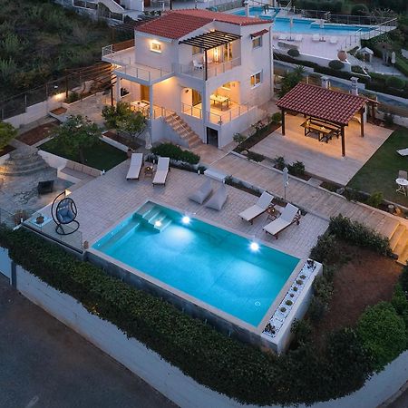 Spacious Villa With Private Eco-Pool And Panoramic Sea View Agia Pelagia Eksteriør billede