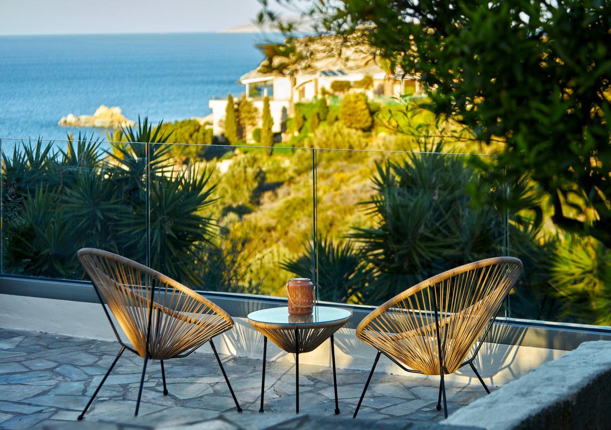Spacious Villa With Private Eco-Pool And Panoramic Sea View Agia Pelagia Eksteriør billede