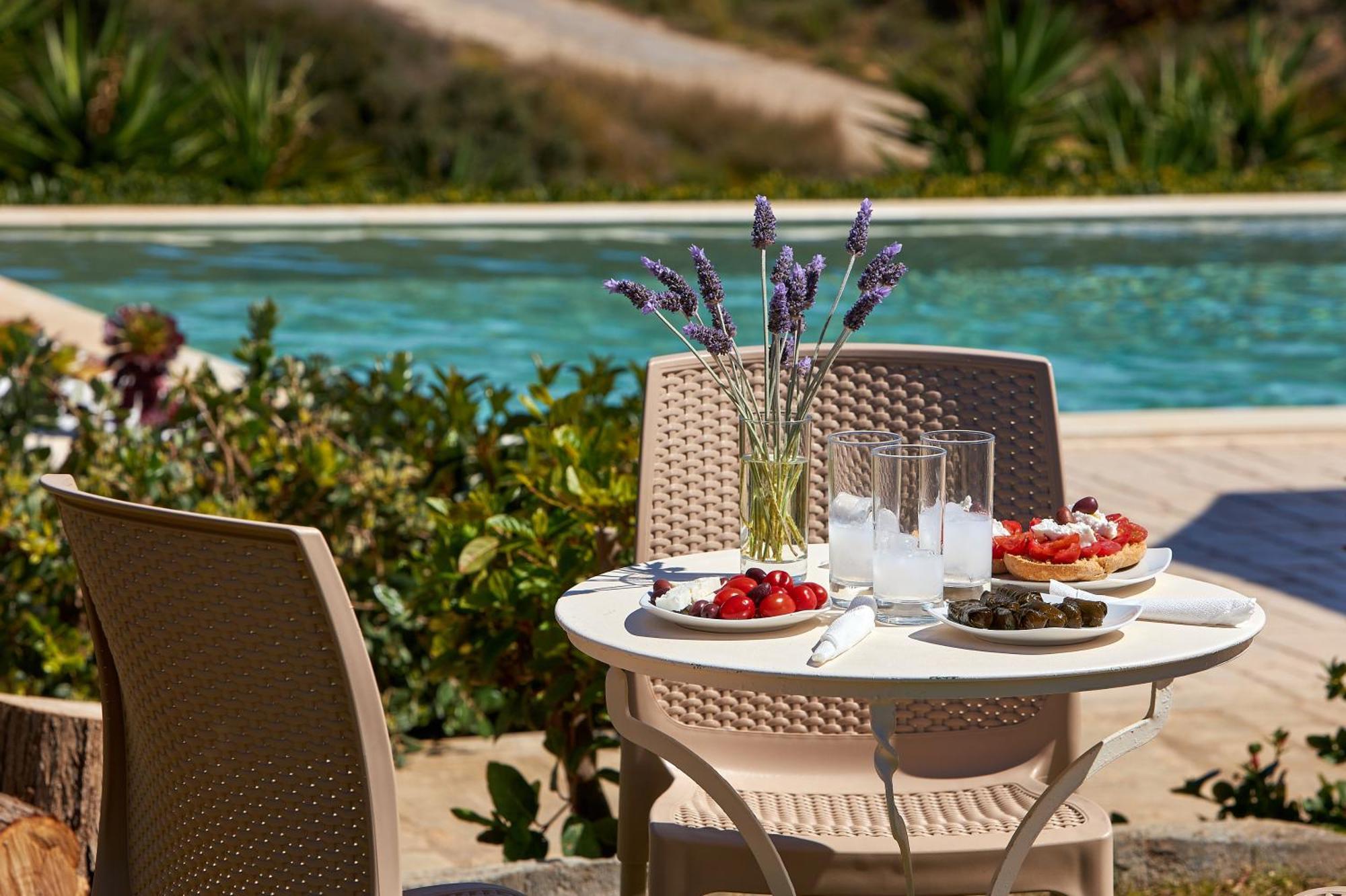 Spacious Villa With Private Eco-Pool And Panoramic Sea View Agia Pelagia Eksteriør billede