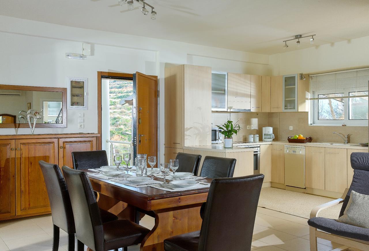 Spacious Villa With Private Eco-Pool And Panoramic Sea View Agia Pelagia Eksteriør billede