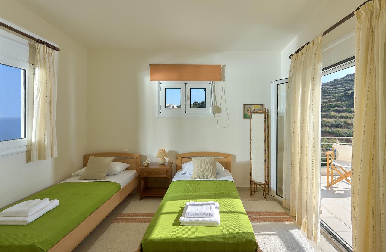Spacious Villa With Private Eco-Pool And Panoramic Sea View Agia Pelagia Eksteriør billede