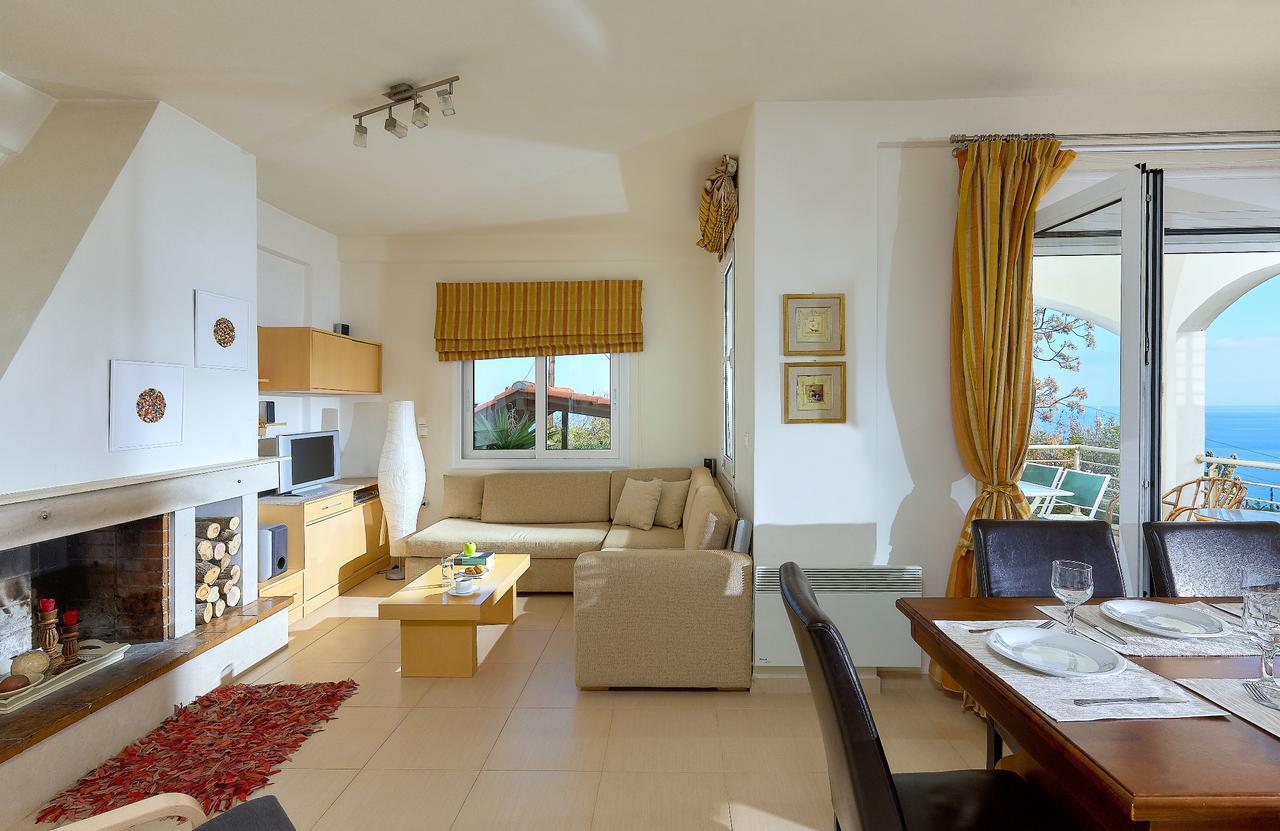 Spacious Villa With Private Eco-Pool And Panoramic Sea View Agia Pelagia Eksteriør billede