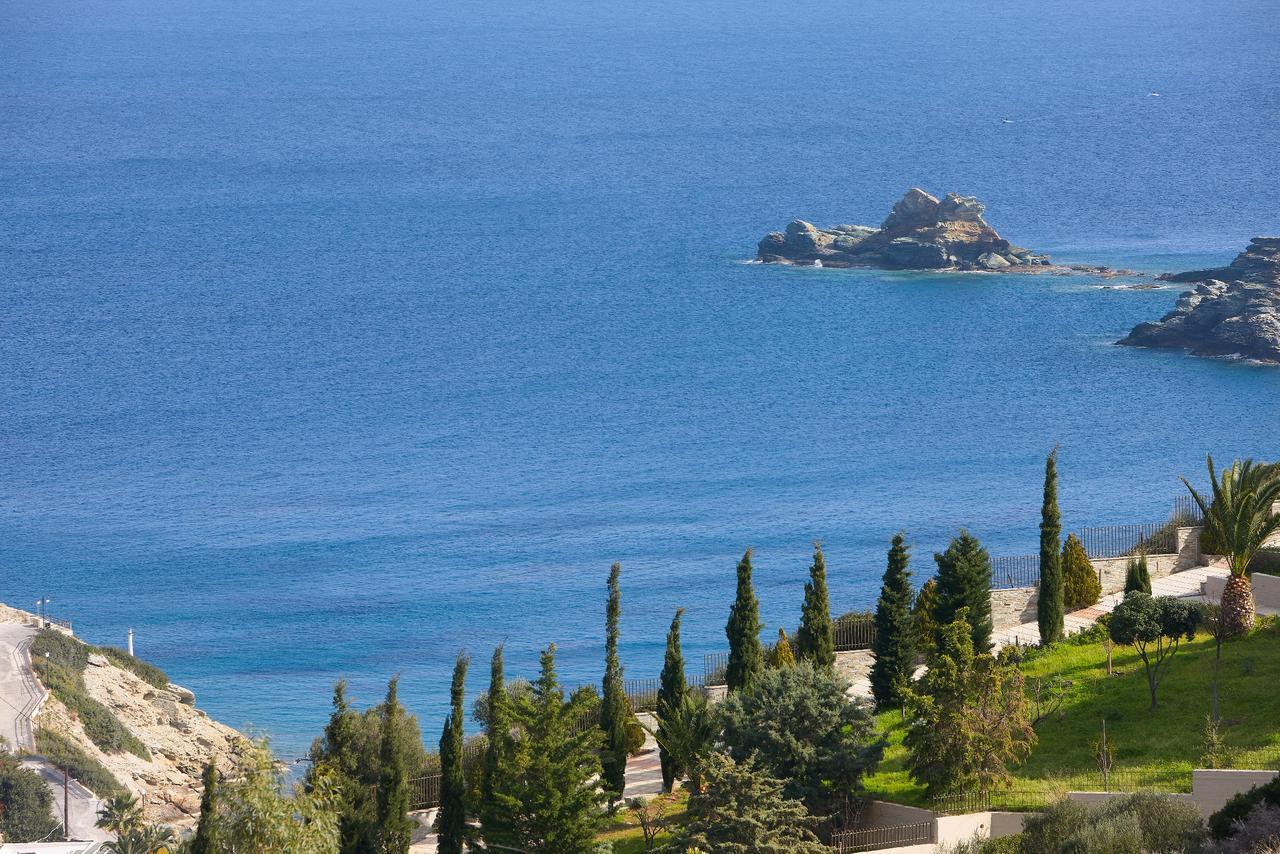 Spacious Villa With Private Eco-Pool And Panoramic Sea View Agia Pelagia Eksteriør billede